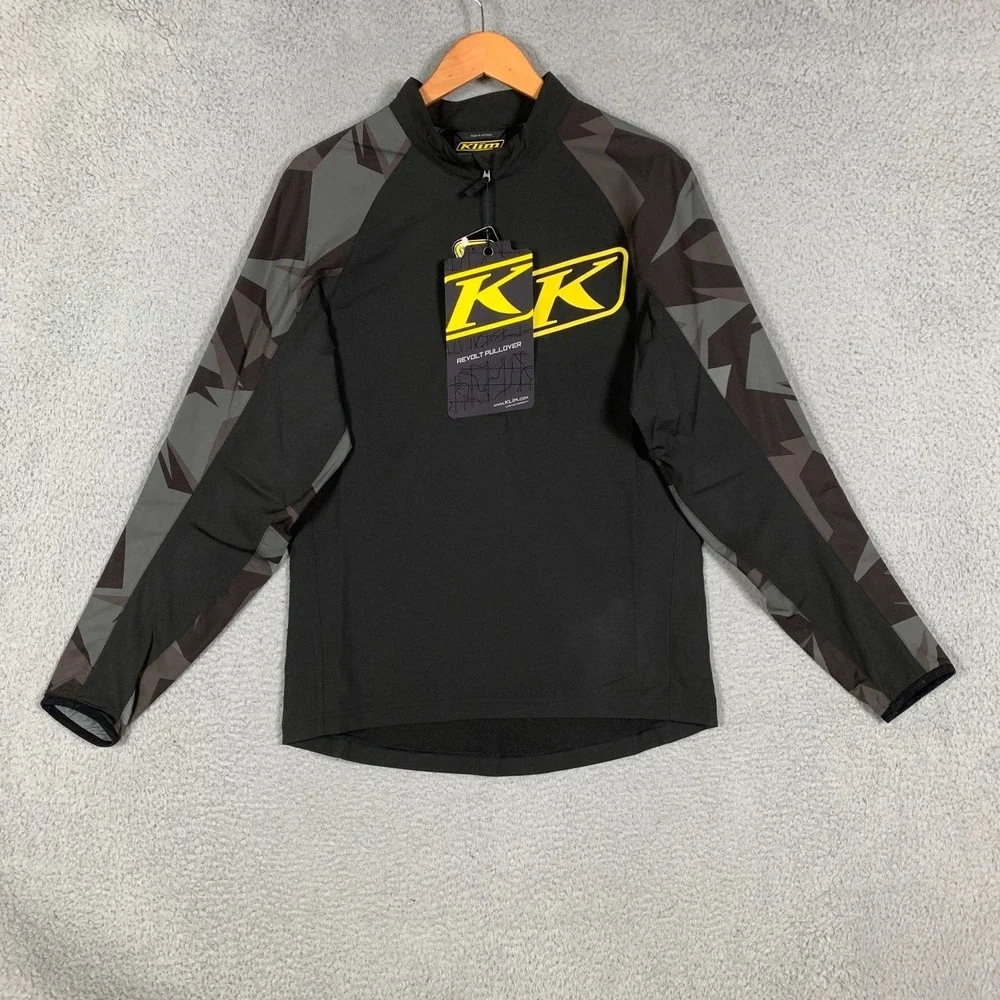 Klim Revolt Jacket Men's Small Black Half Zip Pullover Wind Racing Motocross NWT